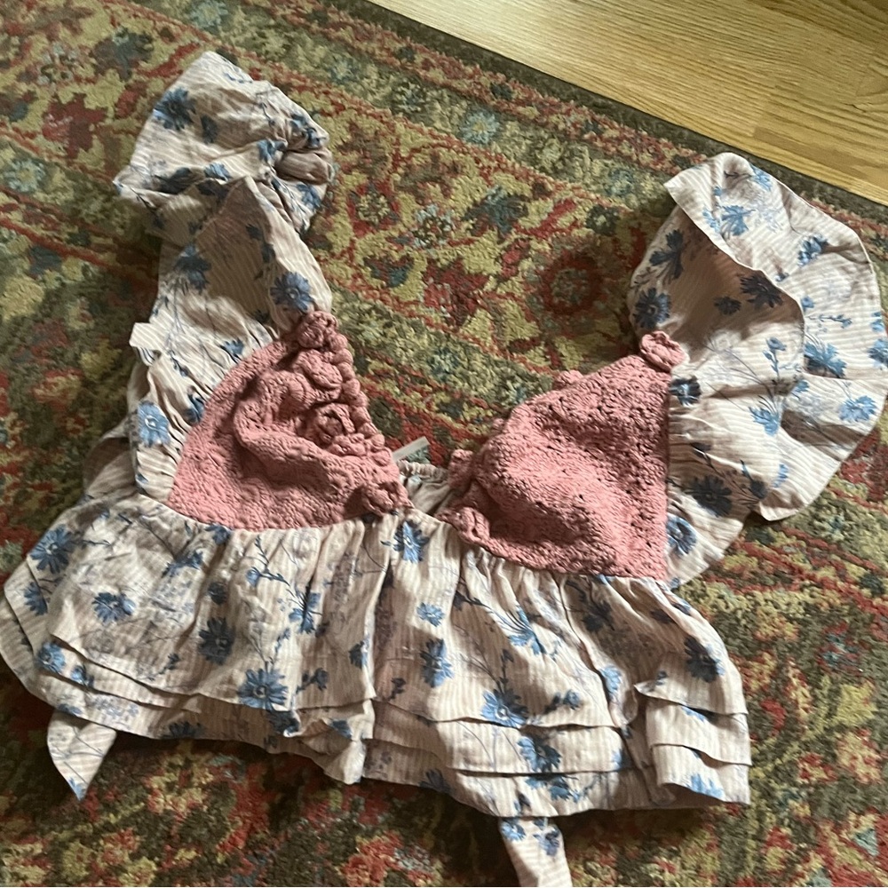 Final price ✨Free people buttercup crotchet tank - Picture 4 of 6